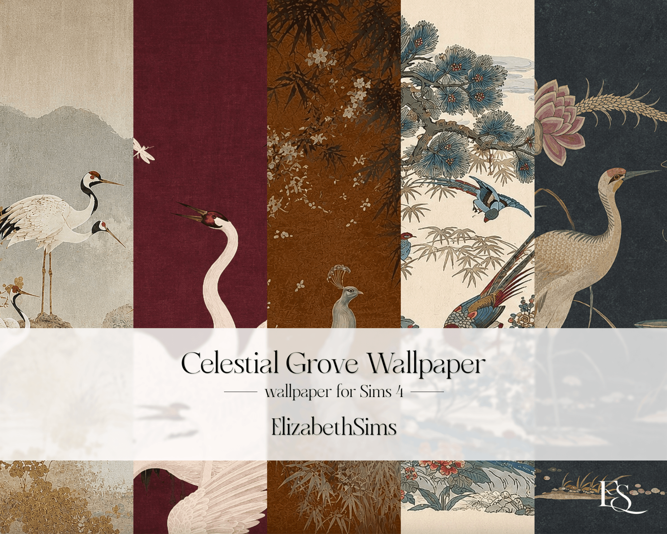 Скриншот мода Обои-панно Celestial Grove Wallpaper